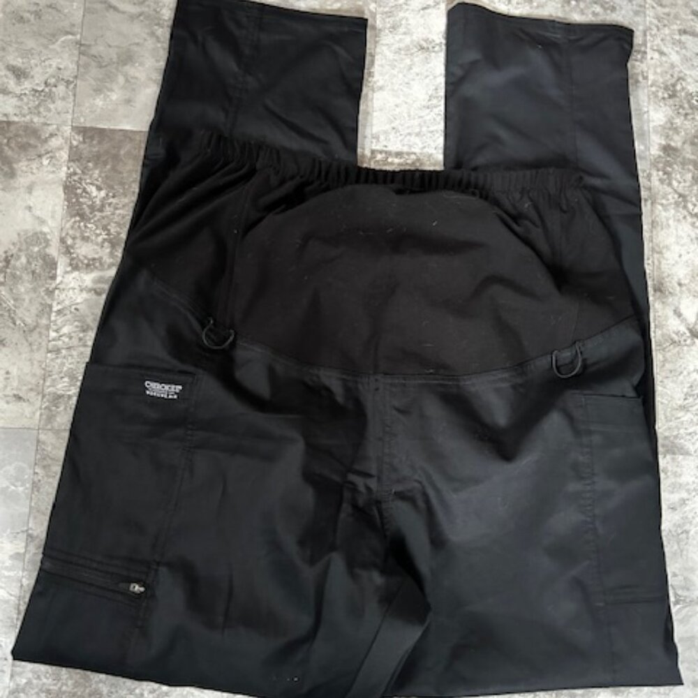 Cherokee Black Maternity Track Pants with Overbump Panel